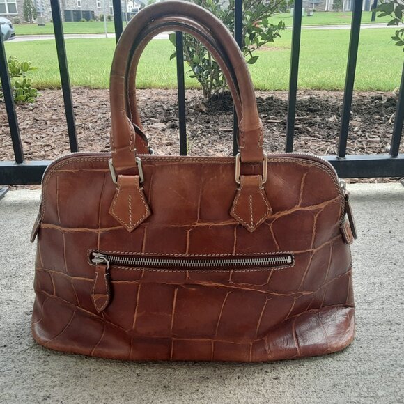 Dooney Croc Zip Satchel - Picture 3 of 8